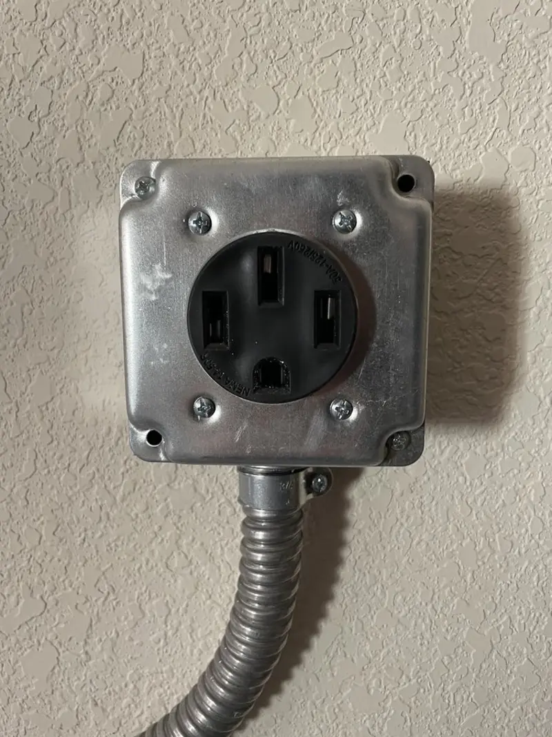 NEMA 14-50 outlet installed for Electrical Panel Upgrade in Carmel-by-the-Sea